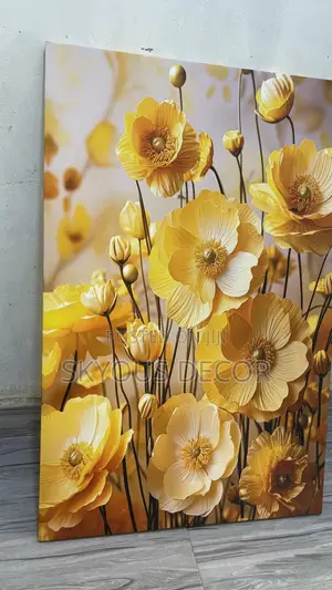 Yellow Abstract Wall Canvas