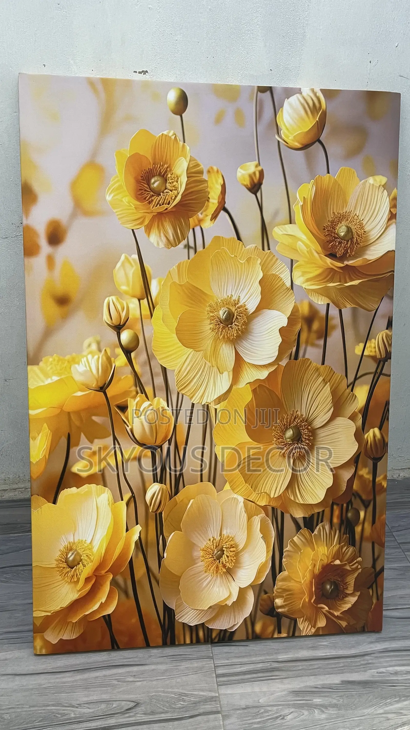Yellow Abstract Wall Canvas