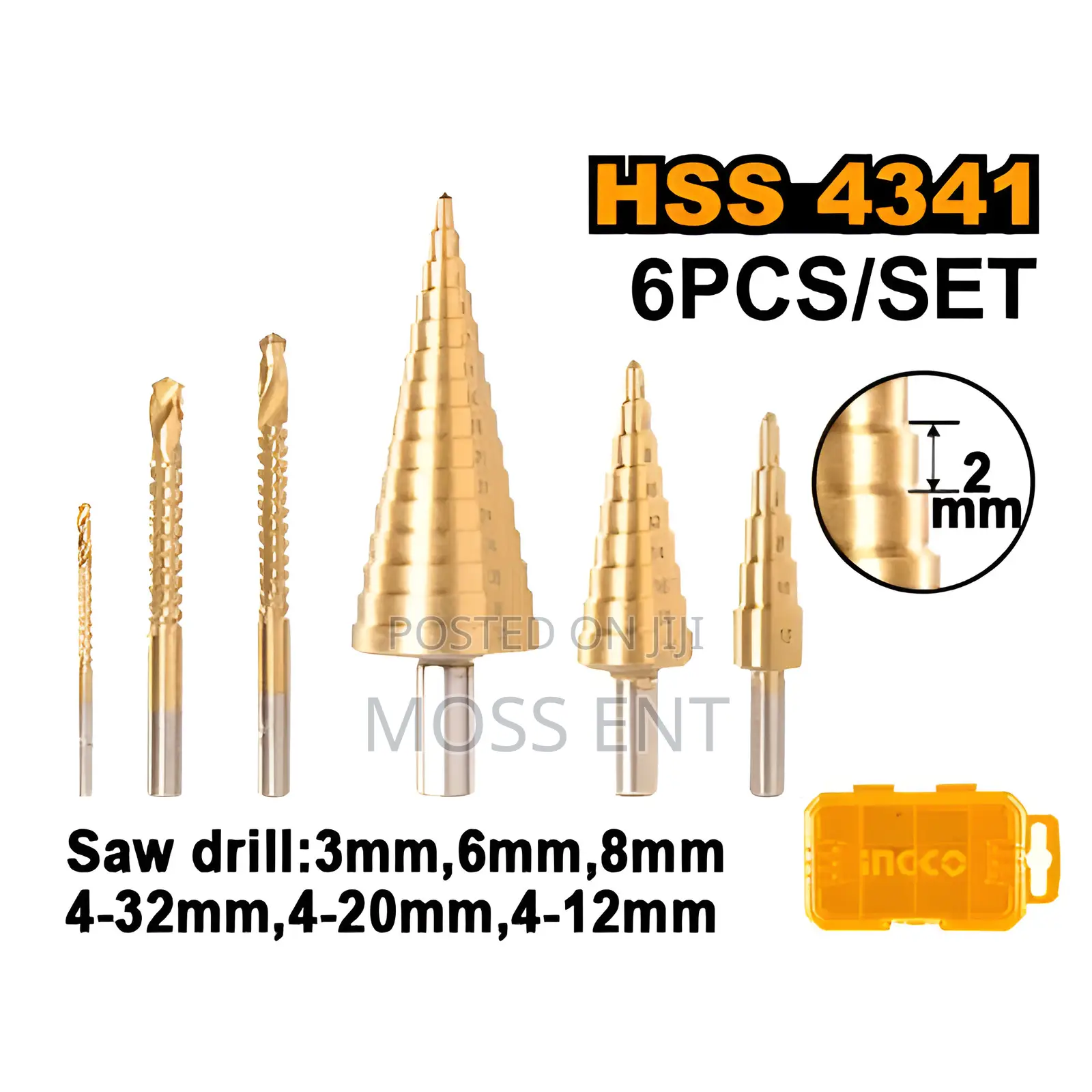 Ingco Step Drill Bit Set 6pcs - P15c30 - Aksds2061