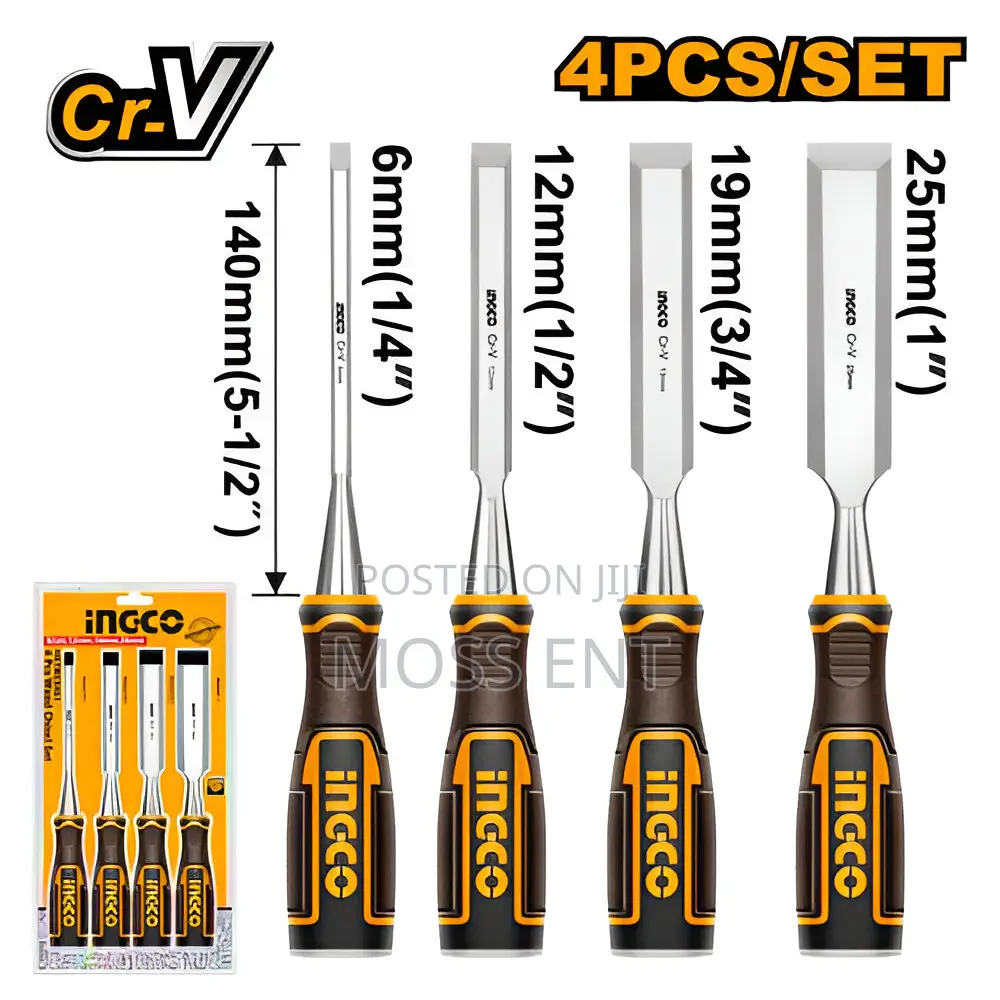 4 PCS Wood Chisel Set - Hktwc0401