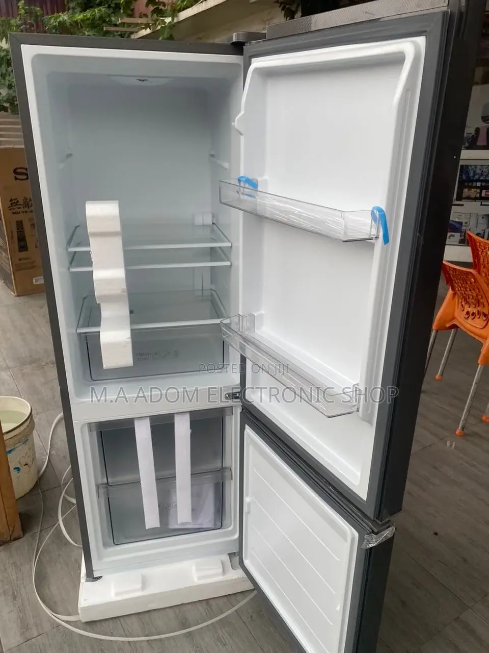 Durable and Affordable TCL F163BF Double Door Fridge(162L).