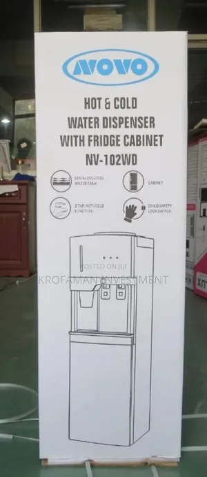 Novo Nv-102wd Hot Cold Water Dispenser With Fridge Cabinet