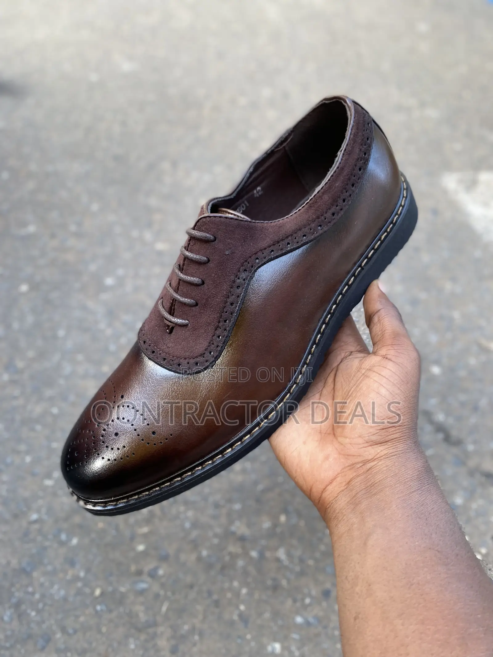 Qontractor Fashion Men’S Executive Suede and Leather Shoes