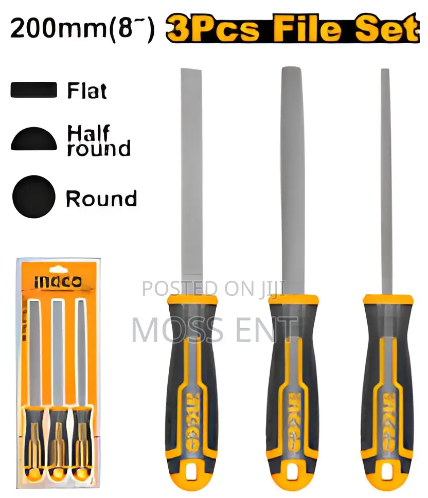 3 PCS Wood File Set 8" - Hktfw0308