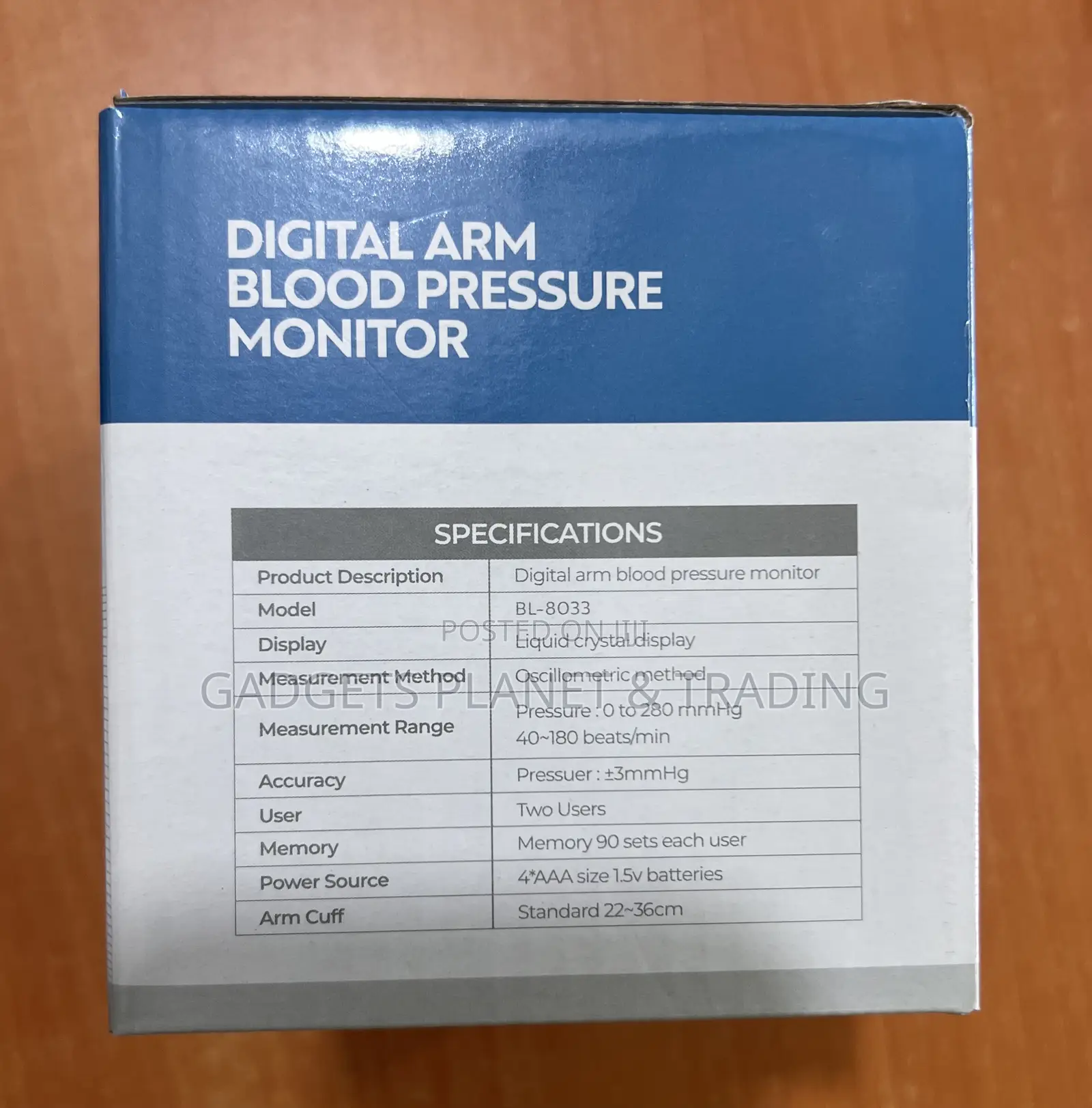 BABYLY Digital Arm Blood Pressure Monitor - BL-8033