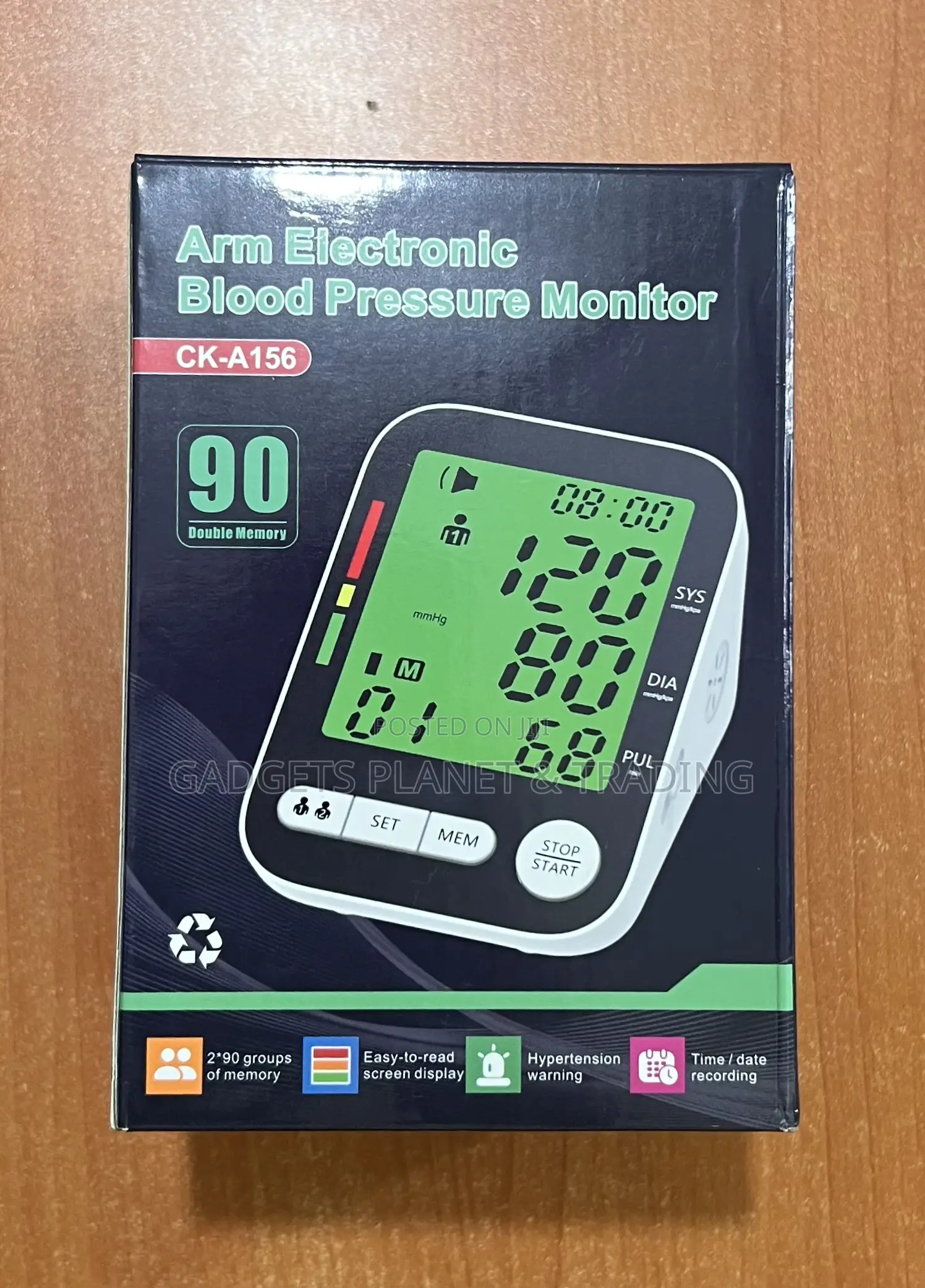 Rechargeable Arm Electronic Blood Pressure Monitor - CK-A156