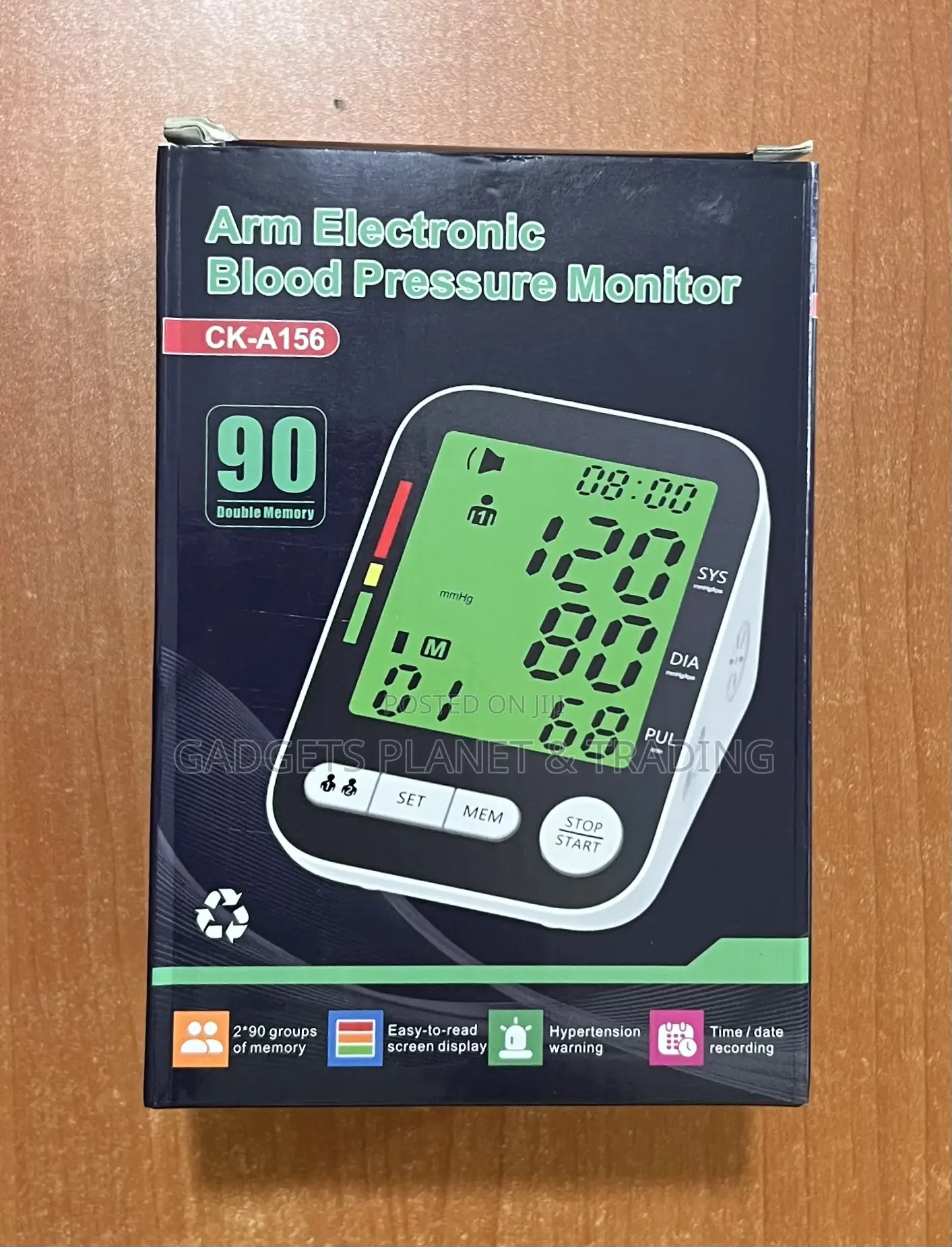 Rechargeable Arm Electronic Blood Pressure Monitor - CK-A156