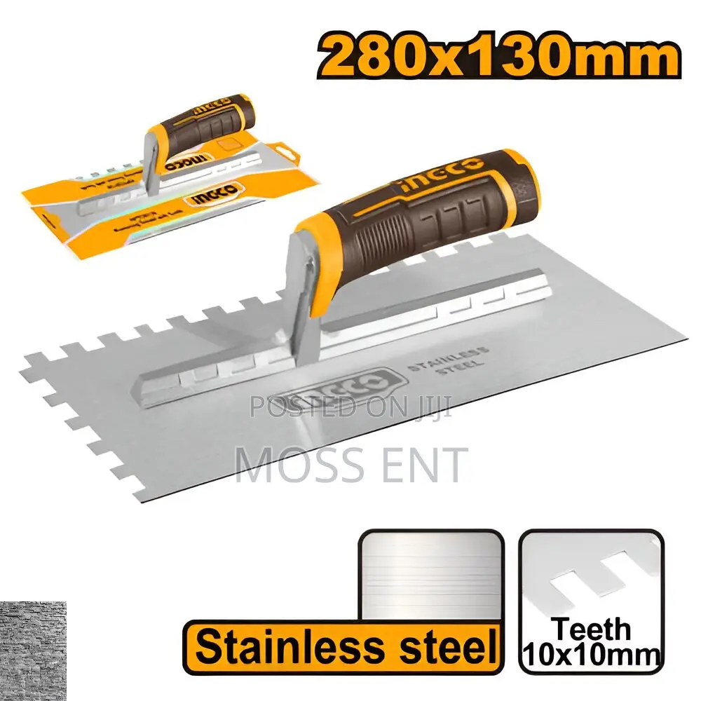 Plastering Trowel With Teeth Rubber Gandle - Hptt28138
