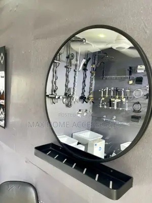 Black Round Mirror