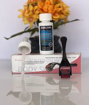 Kirkland Minoxidil + Derma Roller For Beard And Hairline