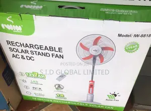 Rechargeable Solar IWIN Remote Control Standing Fan
