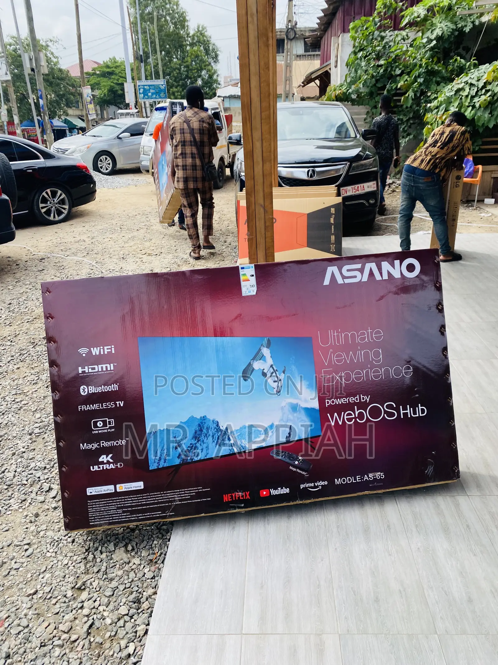 Brand New Asano 65” Webos Ultra HD Smart Television.