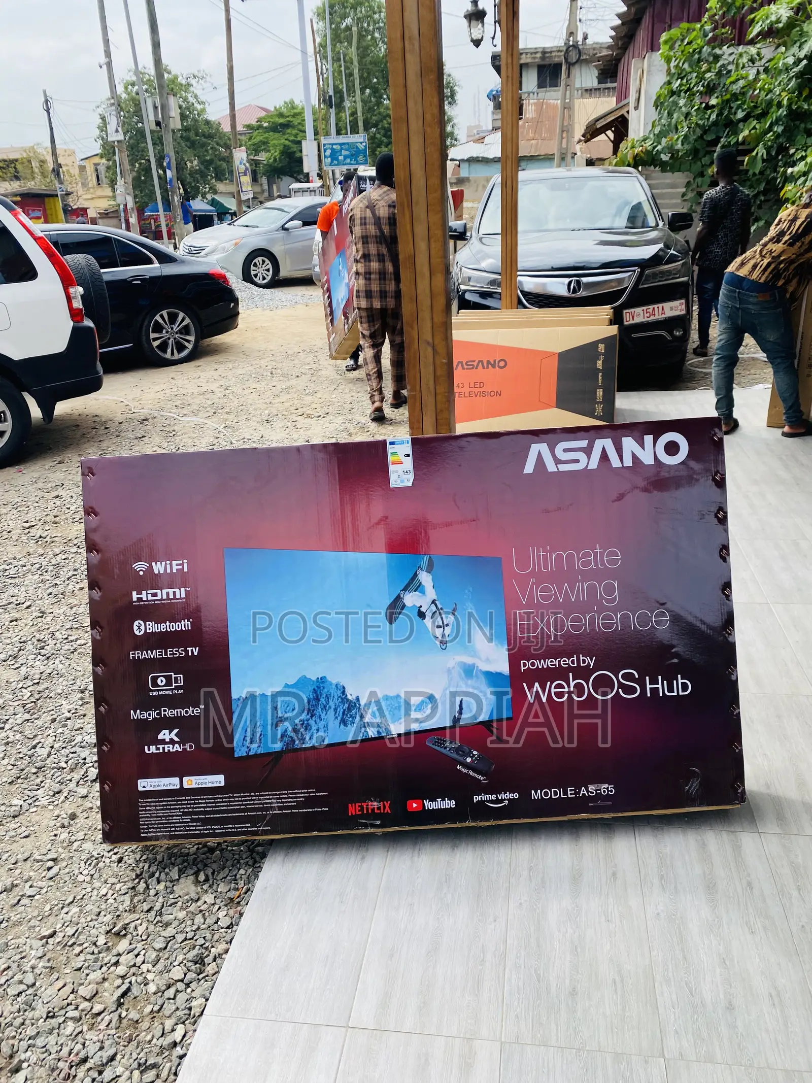 Brand New Asano 65” Webos Ultra HD Smart Television.