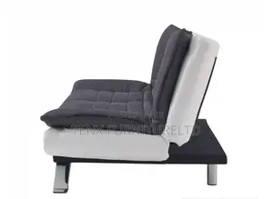 Sofa Bed With Two Cushions/Chrome Legs
