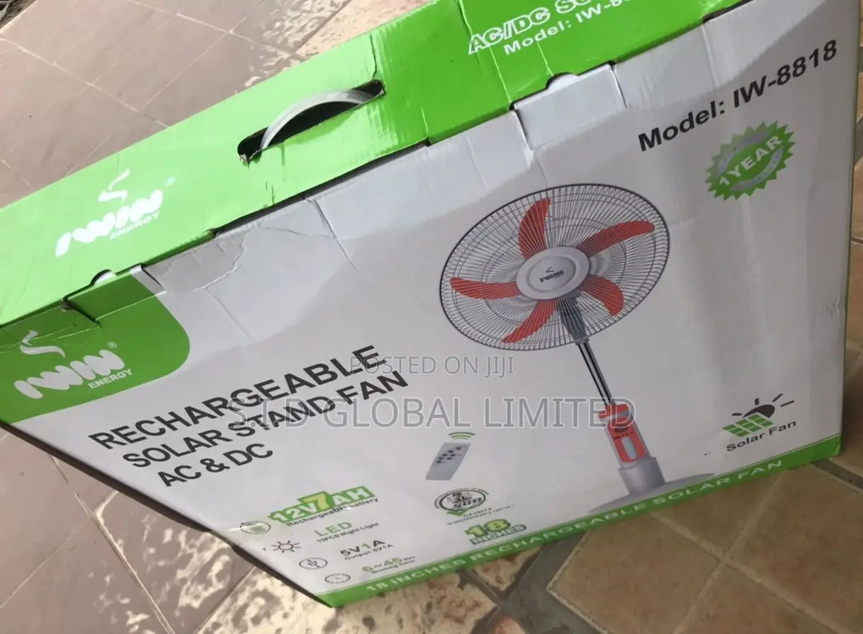 Proper IWIN 18'' Rechargeable Solar Stand Fan