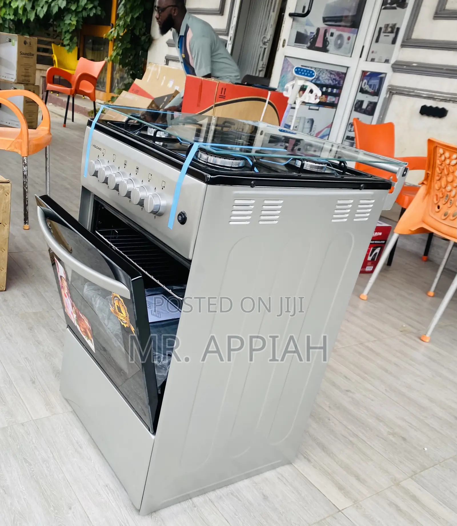 Shop Volcano Gas Oven 4 Burner With Grill(Gray).
