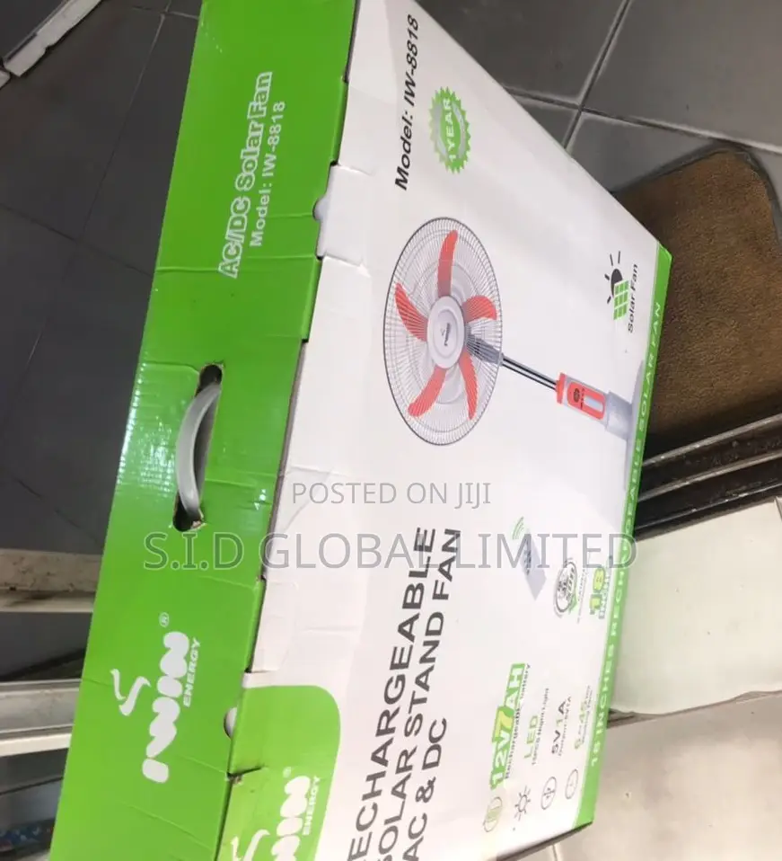 Fabulous 18'' IWIN Rechargeable Solar Stand Fan
