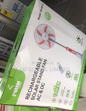 Highly Good 18'' Rechargeable Solar Stand Fan