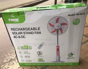 Nicest 18''IWIN Rechargeable Solar Sand Fan