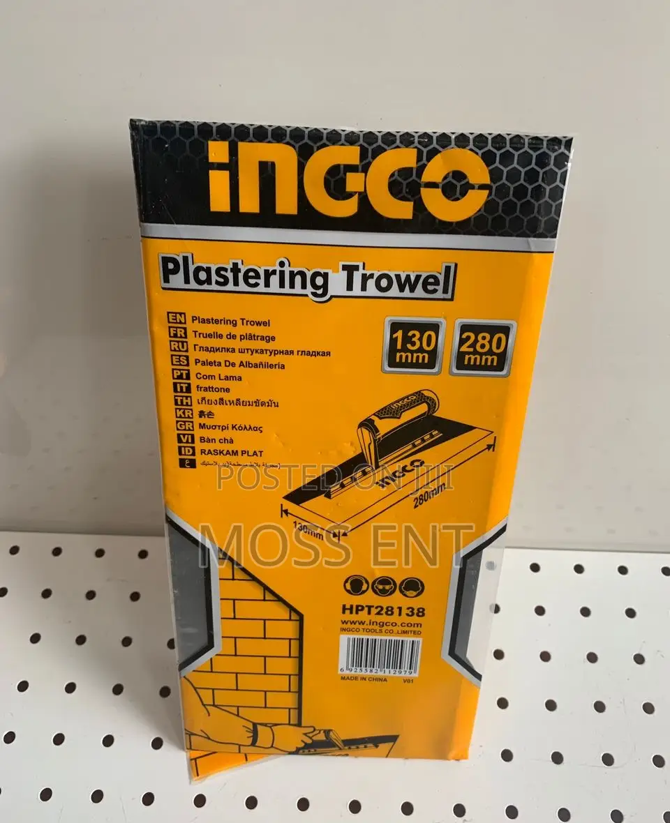 Plastering Trowel 280x130mm Rubber Handle - Hpt28138