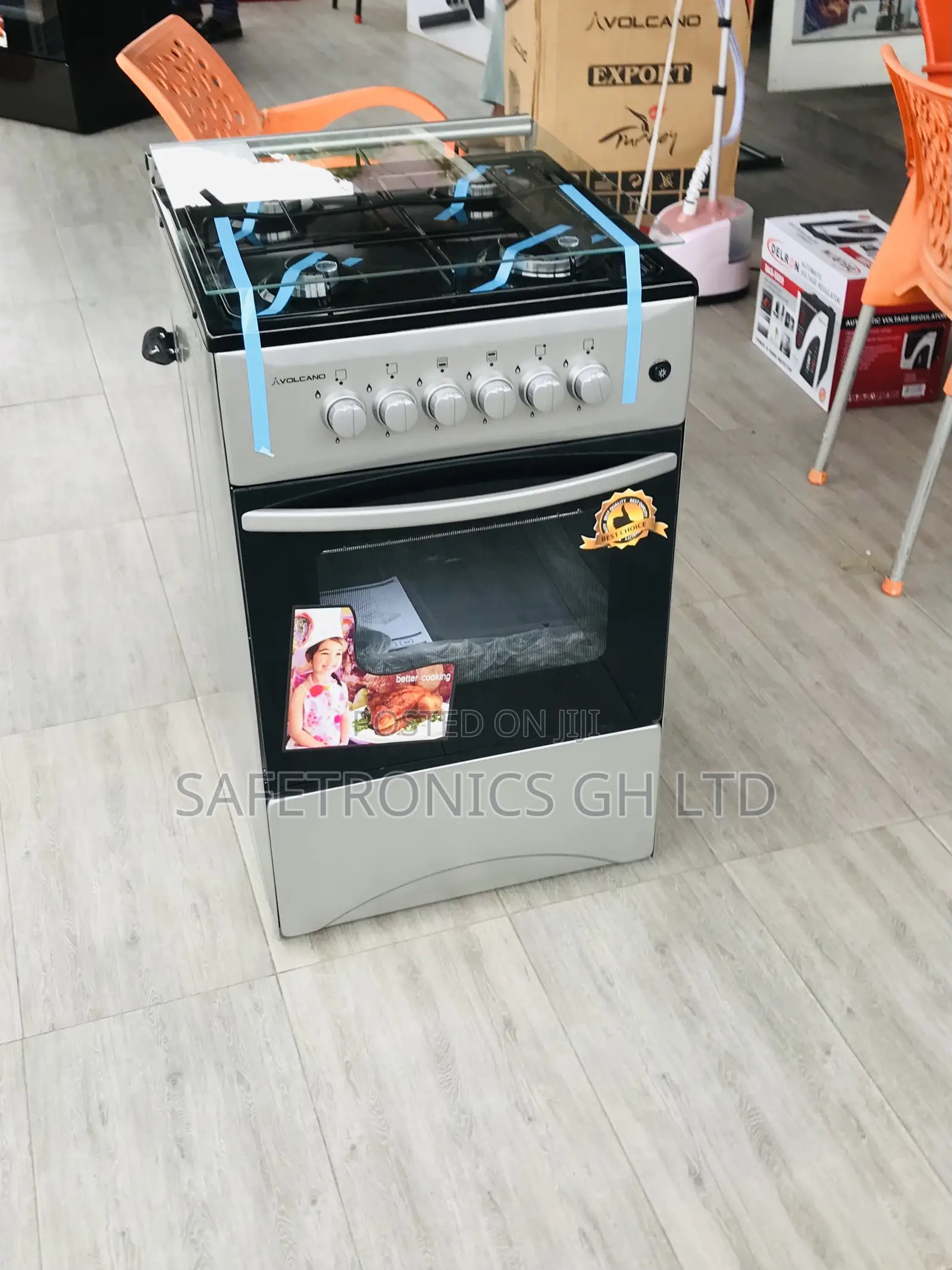 Essential (Gray) 4 Gas Oven/Grill Volcano 50by50