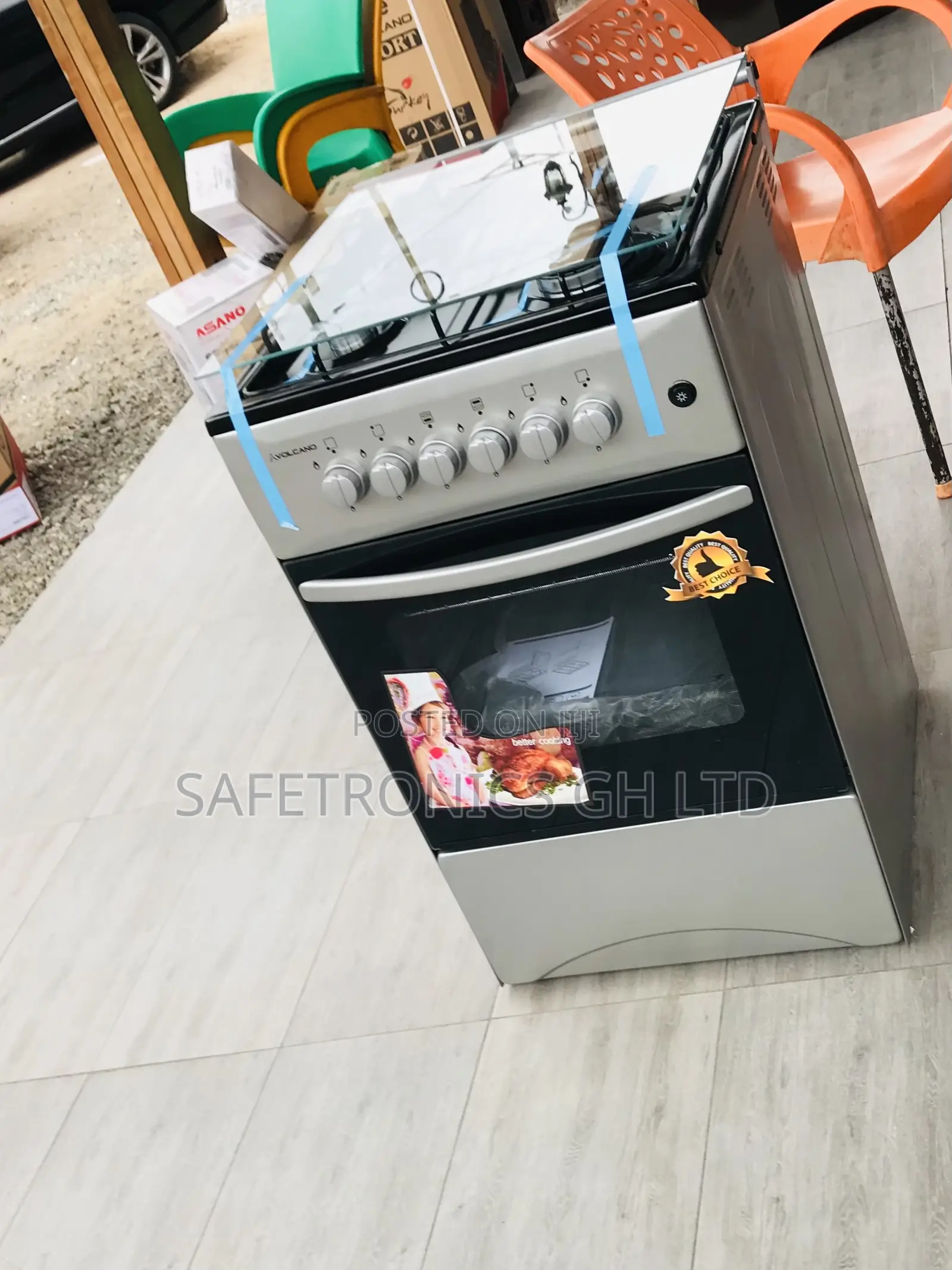 Afford (Gray) Volcano Oven/Grill 4 Gas Burner 50by50 