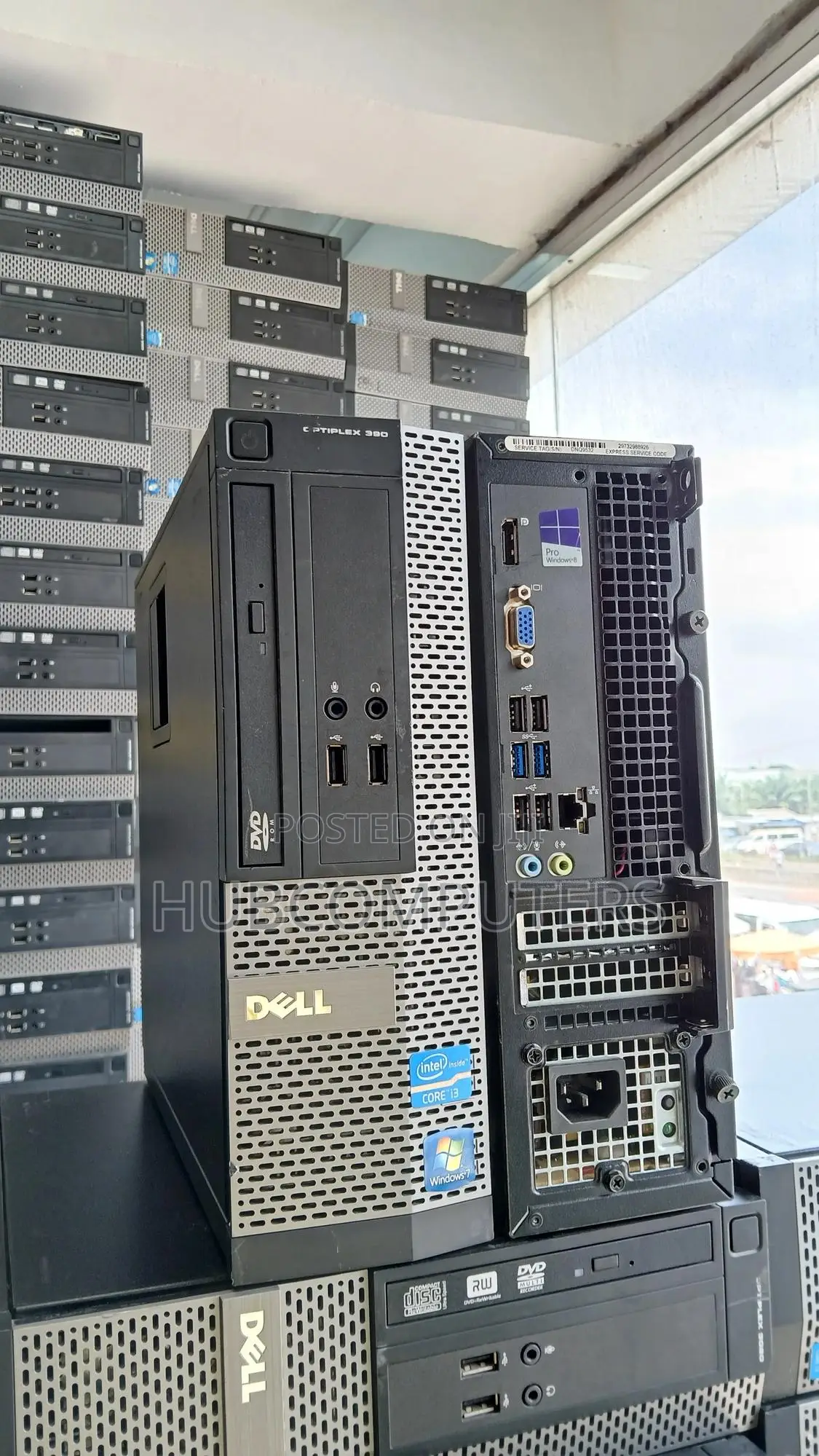 PC Bureau DELL Optiplex 3020, I3 3.6GHz, SSD 500Go, 8Go RAM, Windows 10 Pro, Comme Neuf