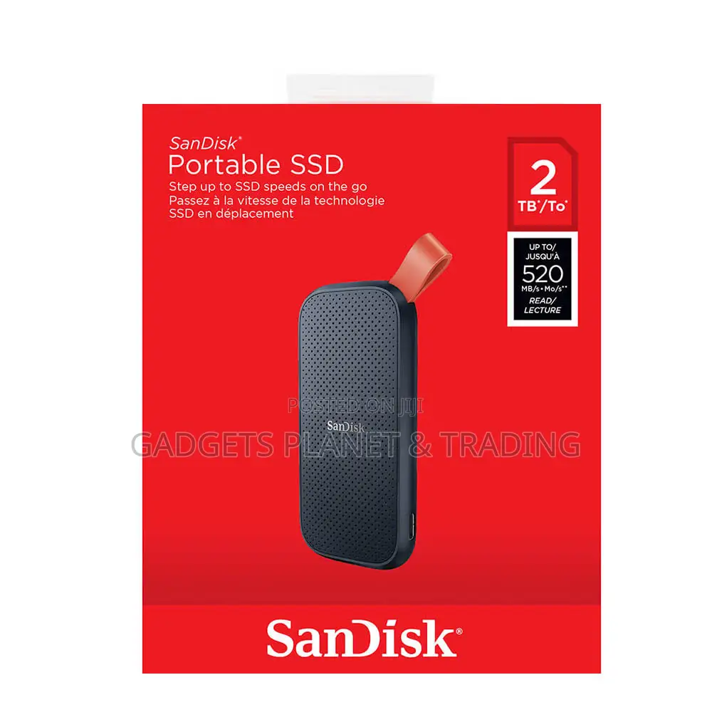 2 Terabytes Sandisk Portable SSD 2tb / to - 800mb/S