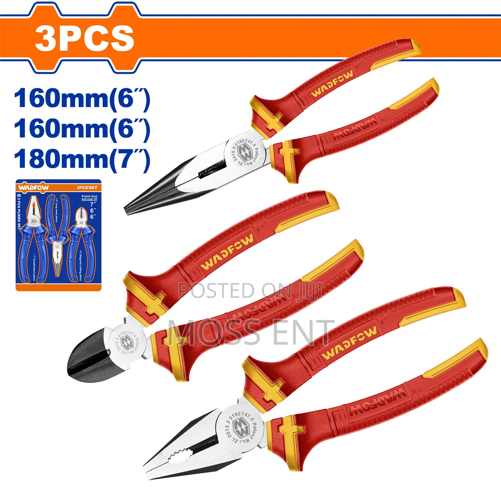 3 PCS Insulated Pliers Set - Wps0633
