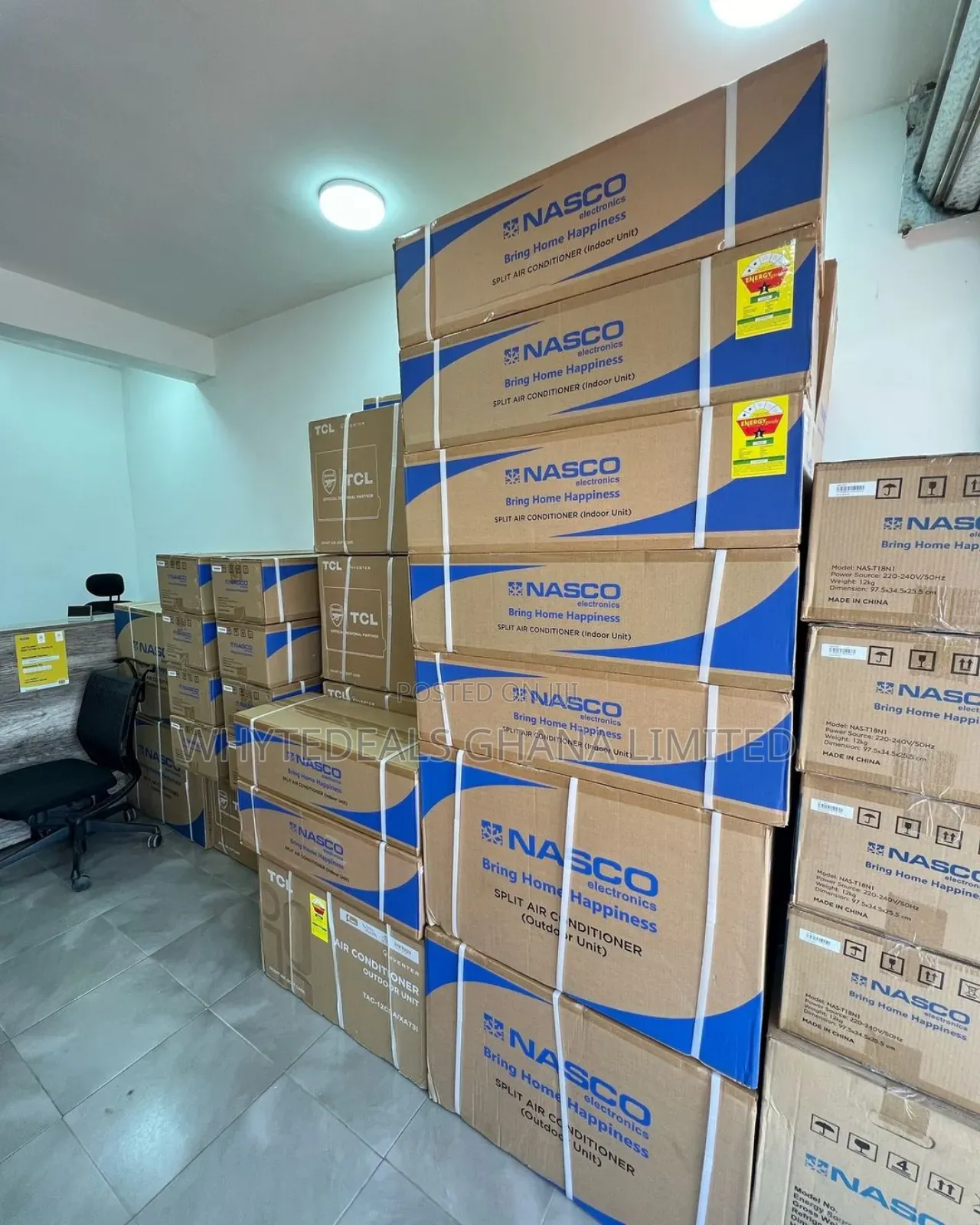 Nasco 1.5hp Split Air-conditioner R410| Fast Freeze| Ac|2025
