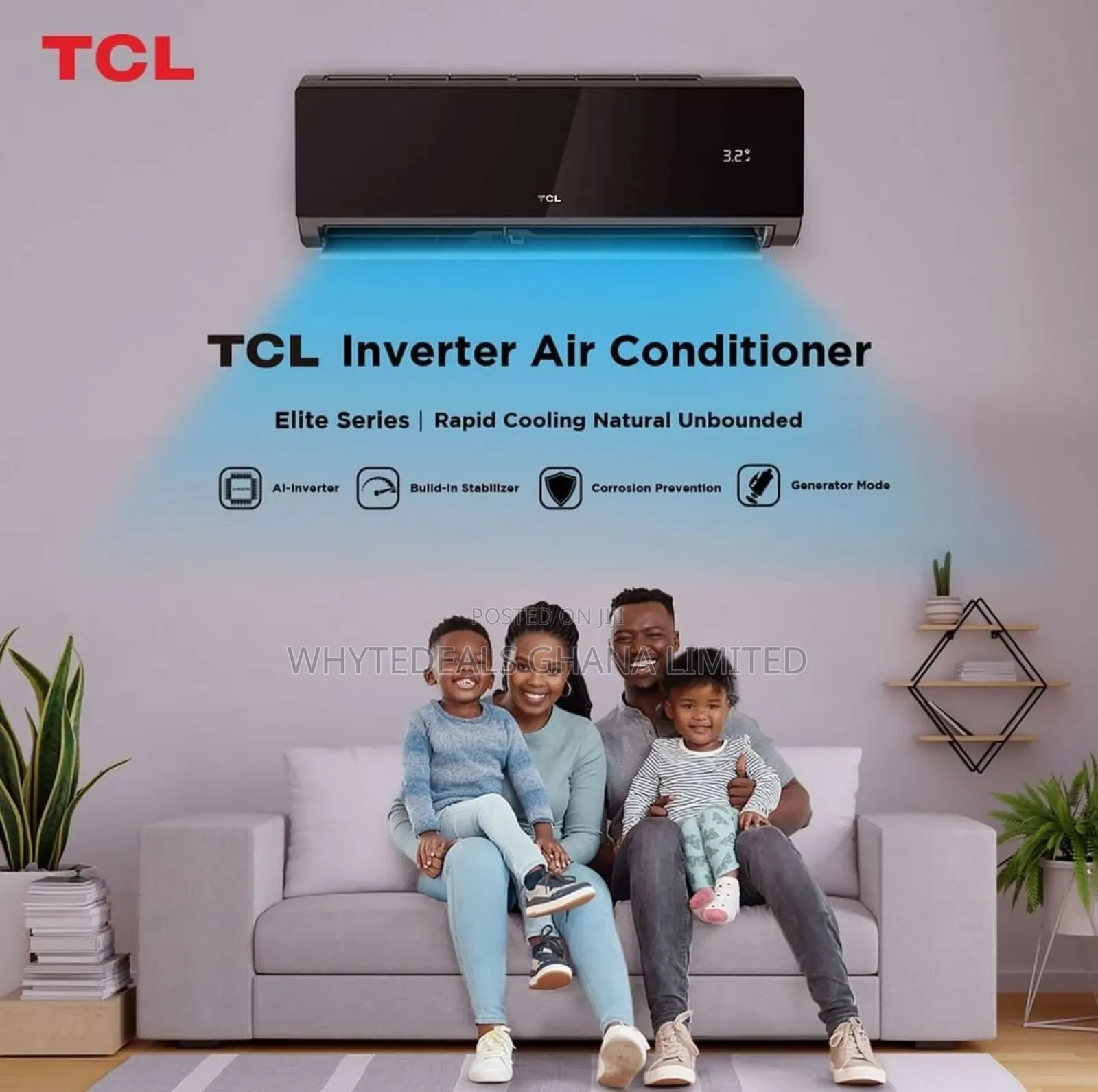 Inverter Ac| Tcl 1.5hp Split Airconditioner| 3_stars| 70% Energy Save