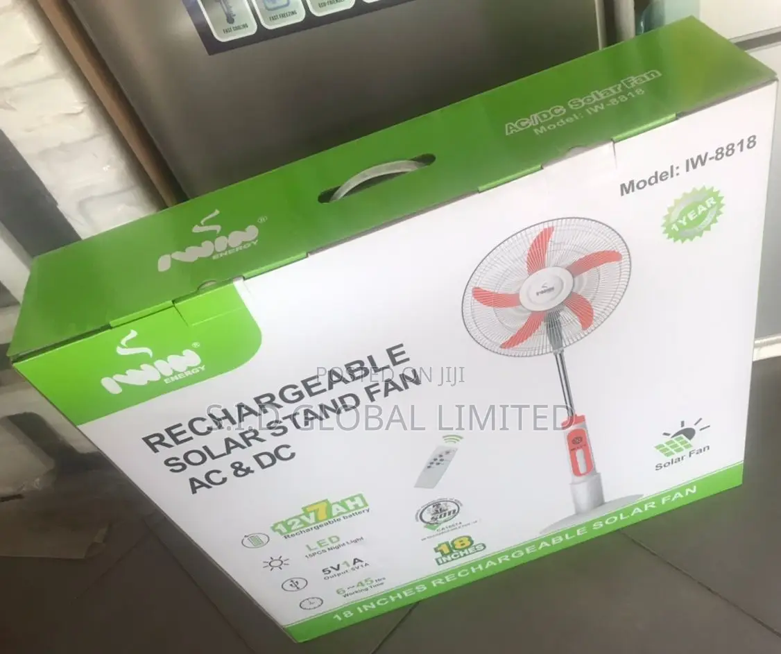Purchase Awesome Rechargeable IWIN 18'' Solar Stand Fan