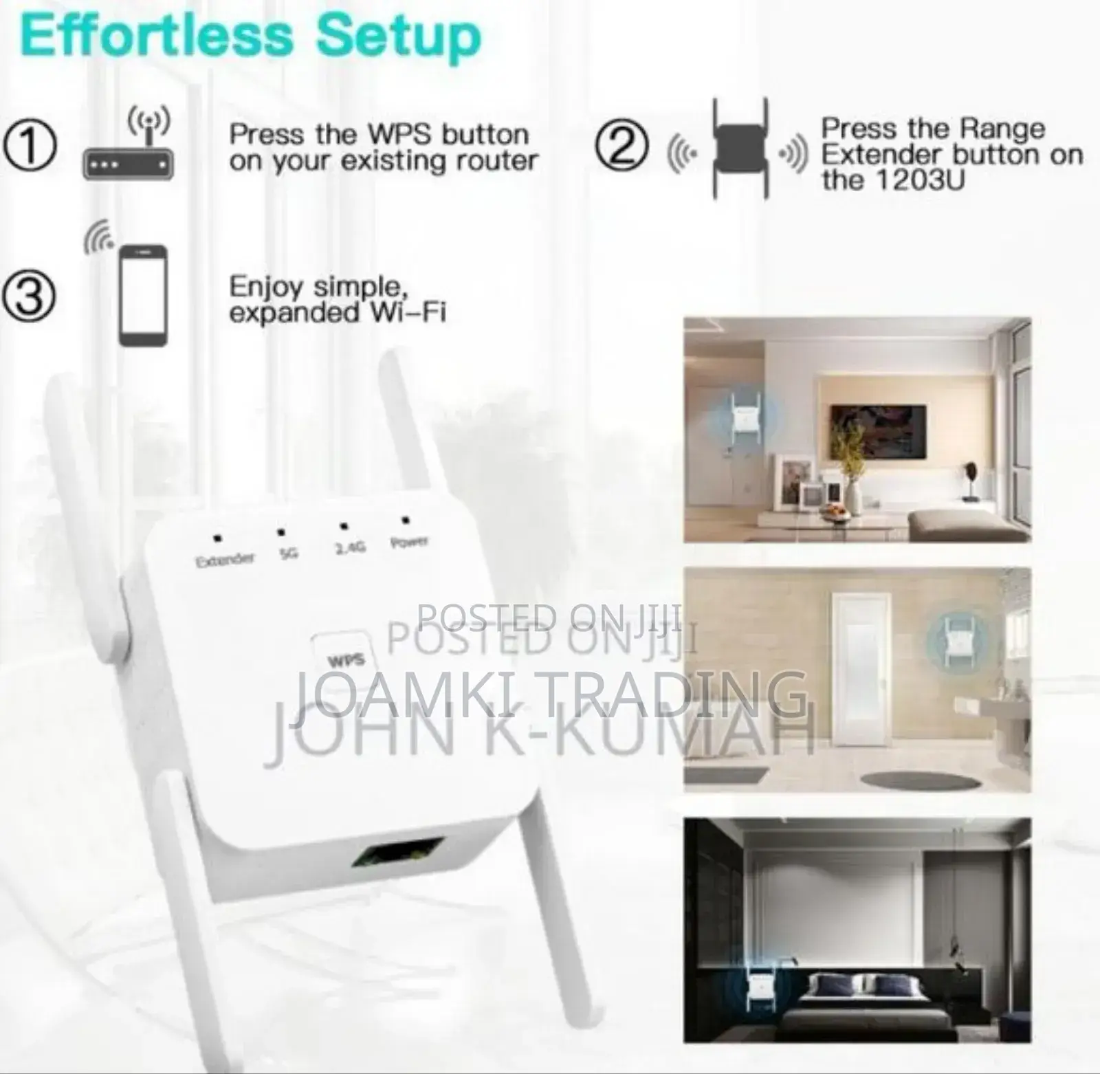 1200mbps Wifi Repeater 2.4g 5ghz Wifi Signal Amplifier Extnd