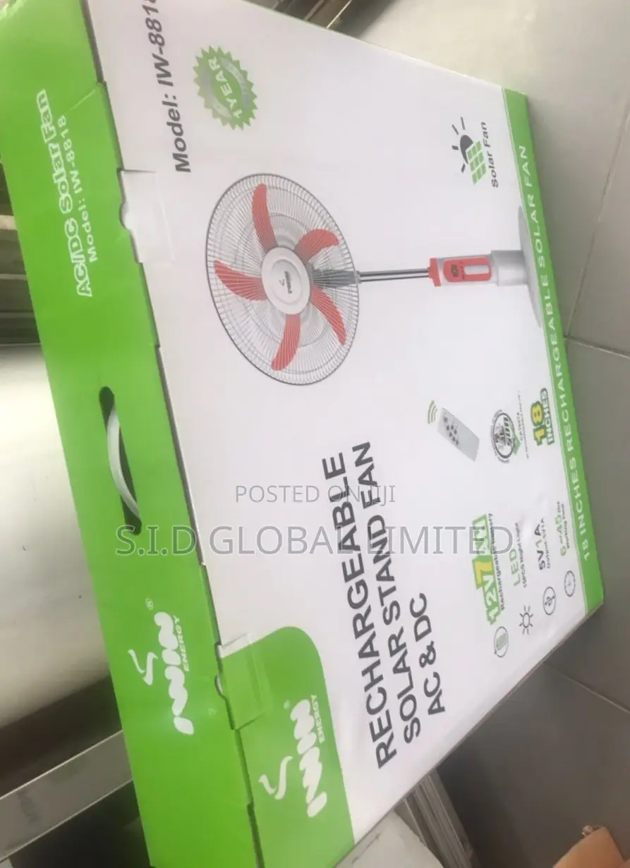 Newest Arrive 18'' IWIN Rechargeable Solar Stand