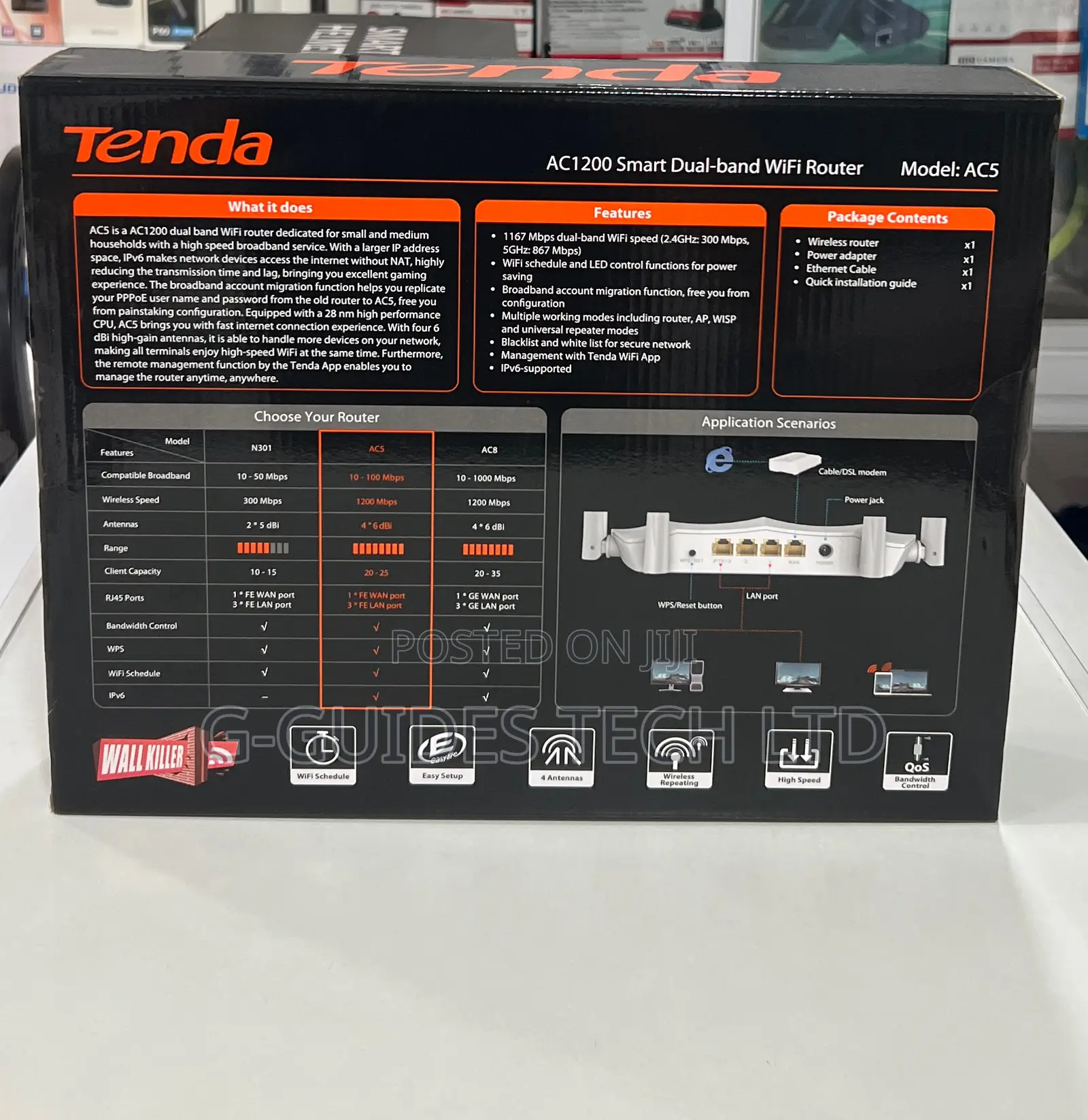 Tenda Ac1200 Smart Dual-Band Router, AC1200 Tenda Router