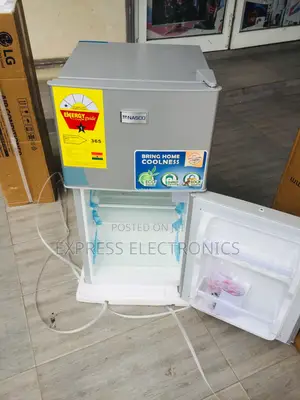 Durable Steel Grey Double Door Fridge Nasco