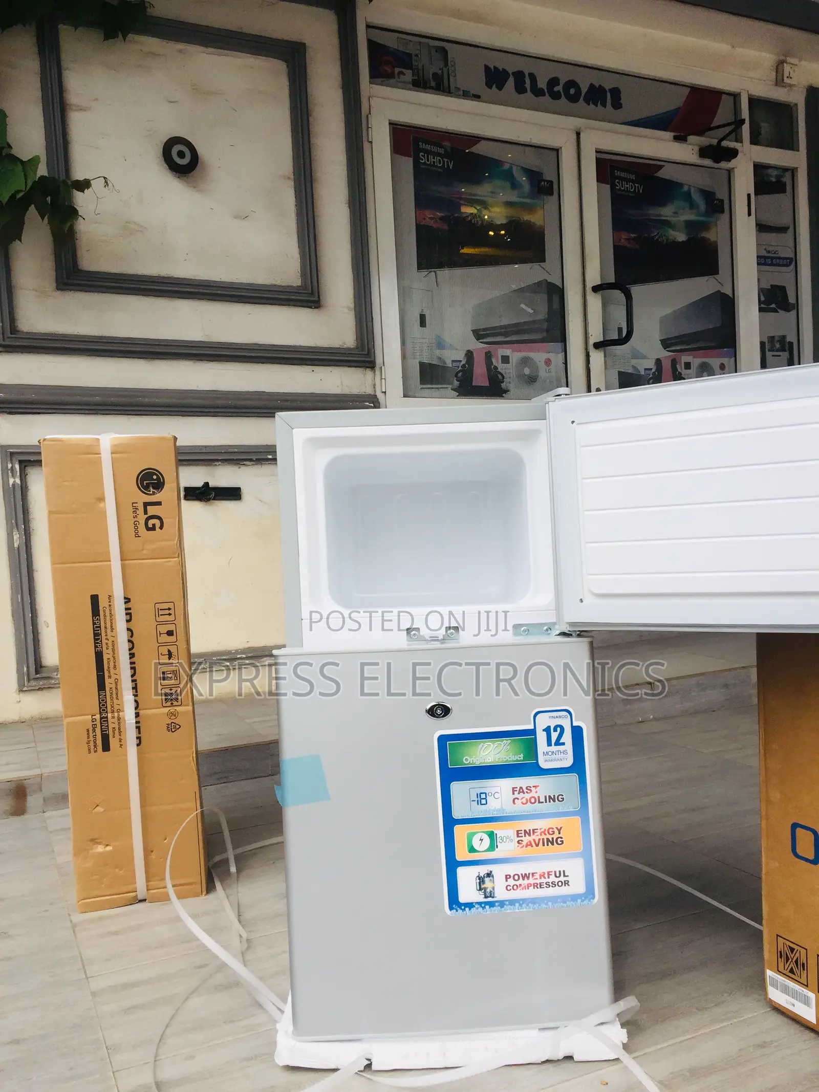 Fast — Freezing Double Door Table Top Fridge Nasco