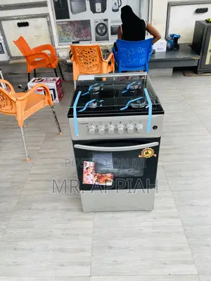 Elegant Gray Volcano 50x50 Gas Oven 4 Burner With Grill.