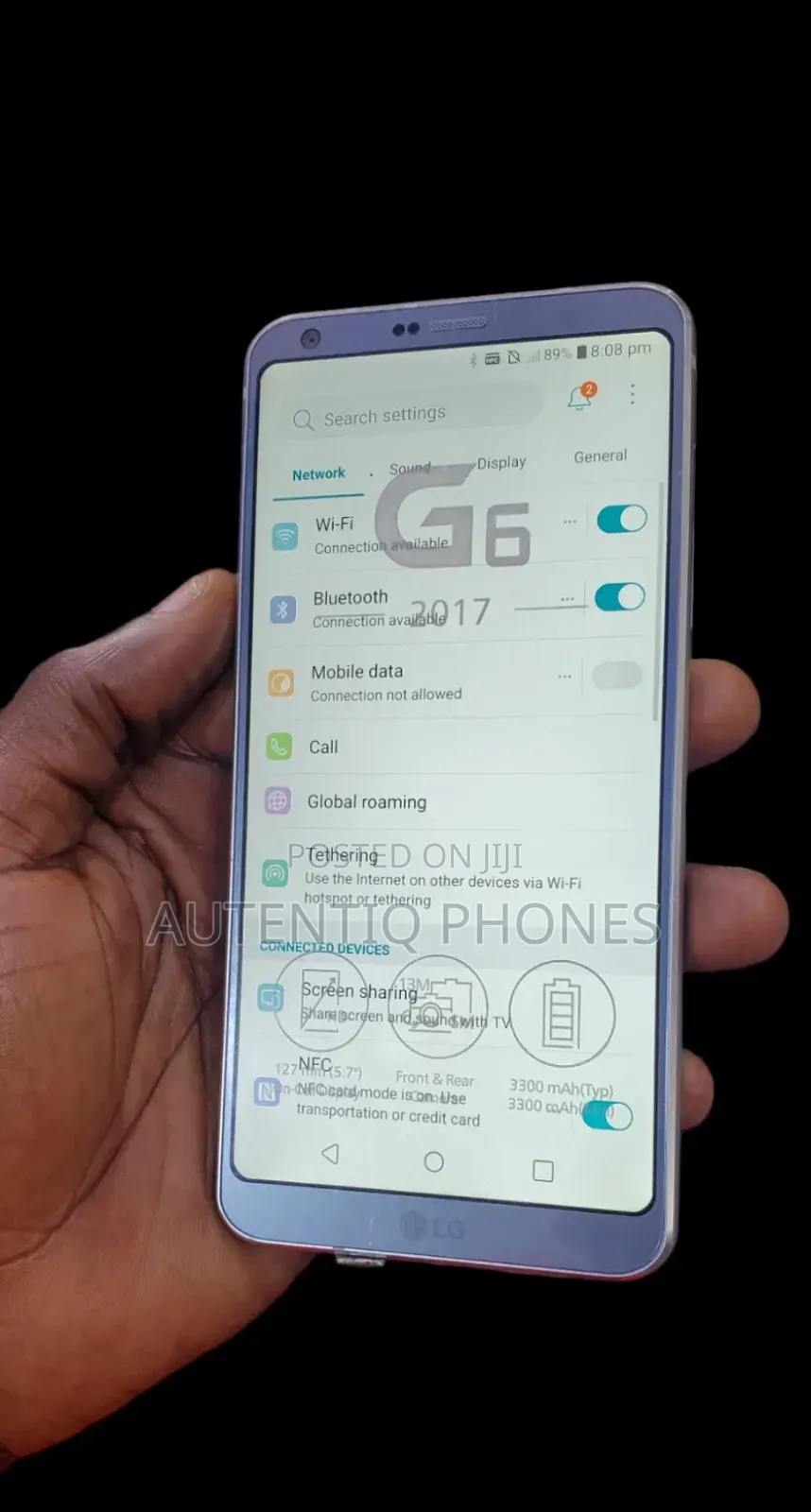 New LG G6 64 GB Silver
