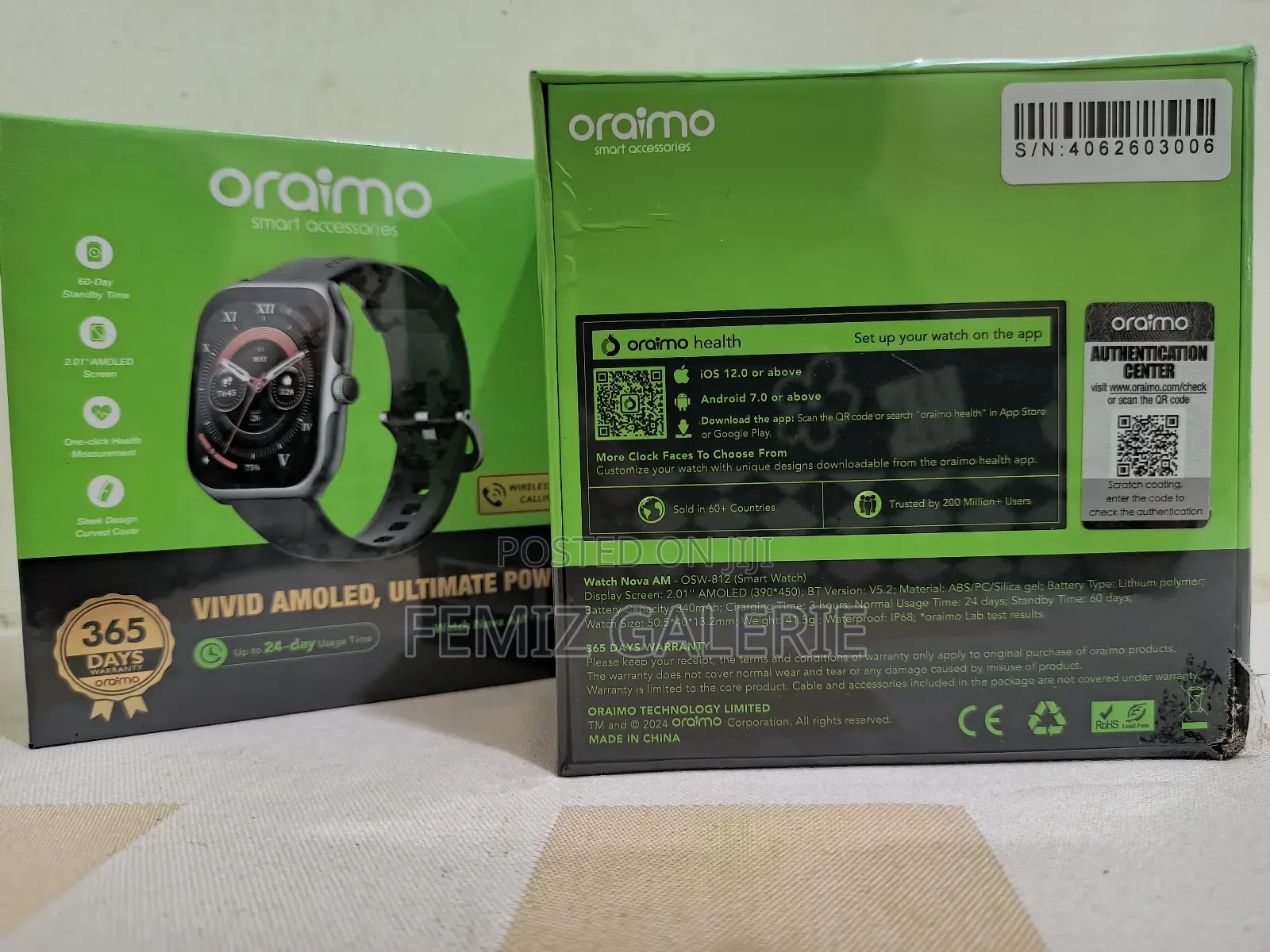 Oraimo Watch Nova Am 2.01" Amoled Screen Curved