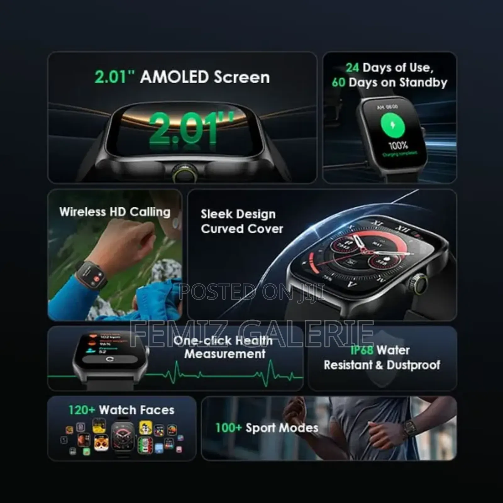 Oraimo Watch Nova Am 2.01" Amoled Screen Curved