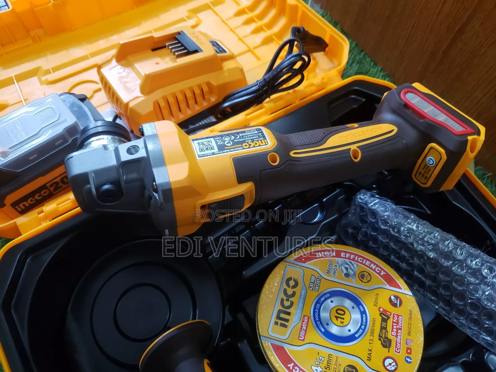 Ingco Cordless Angle Grinder With Variable Speed Control