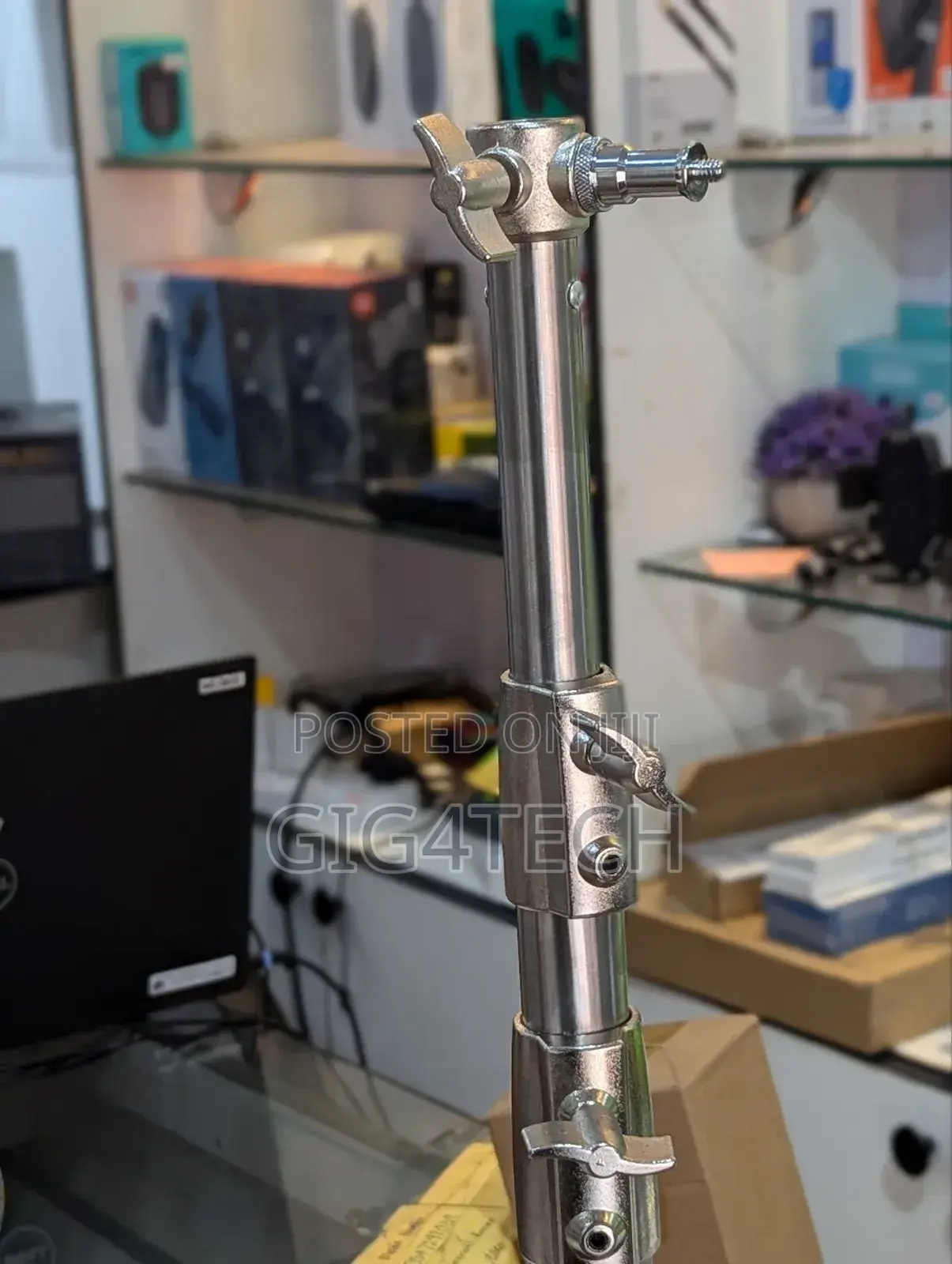 Silver Strobe Light Stand With Carry Bag