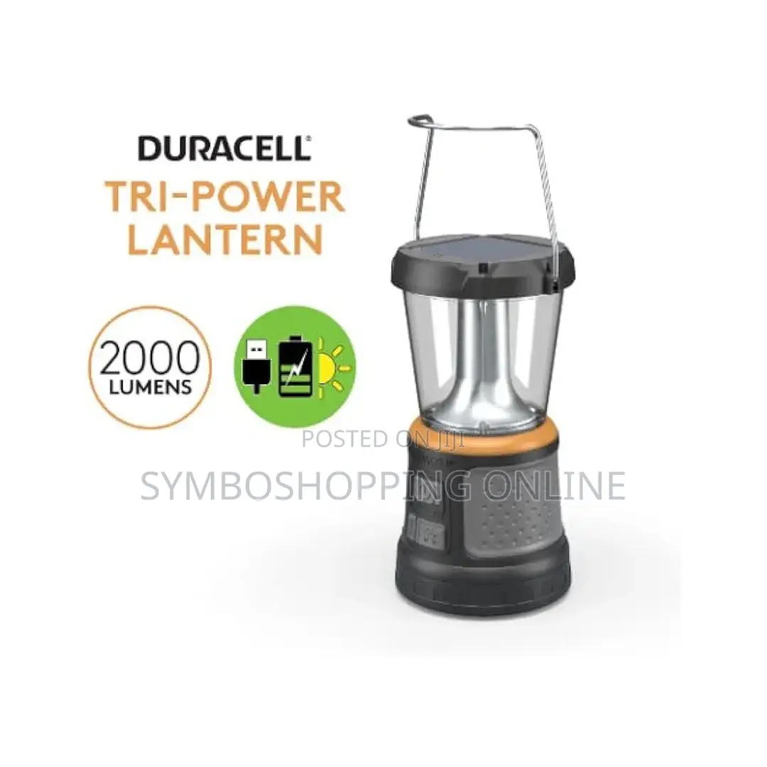 Duracell 2000 Lumen Tri-Power Rechargeable Lantern/Solar/Bat