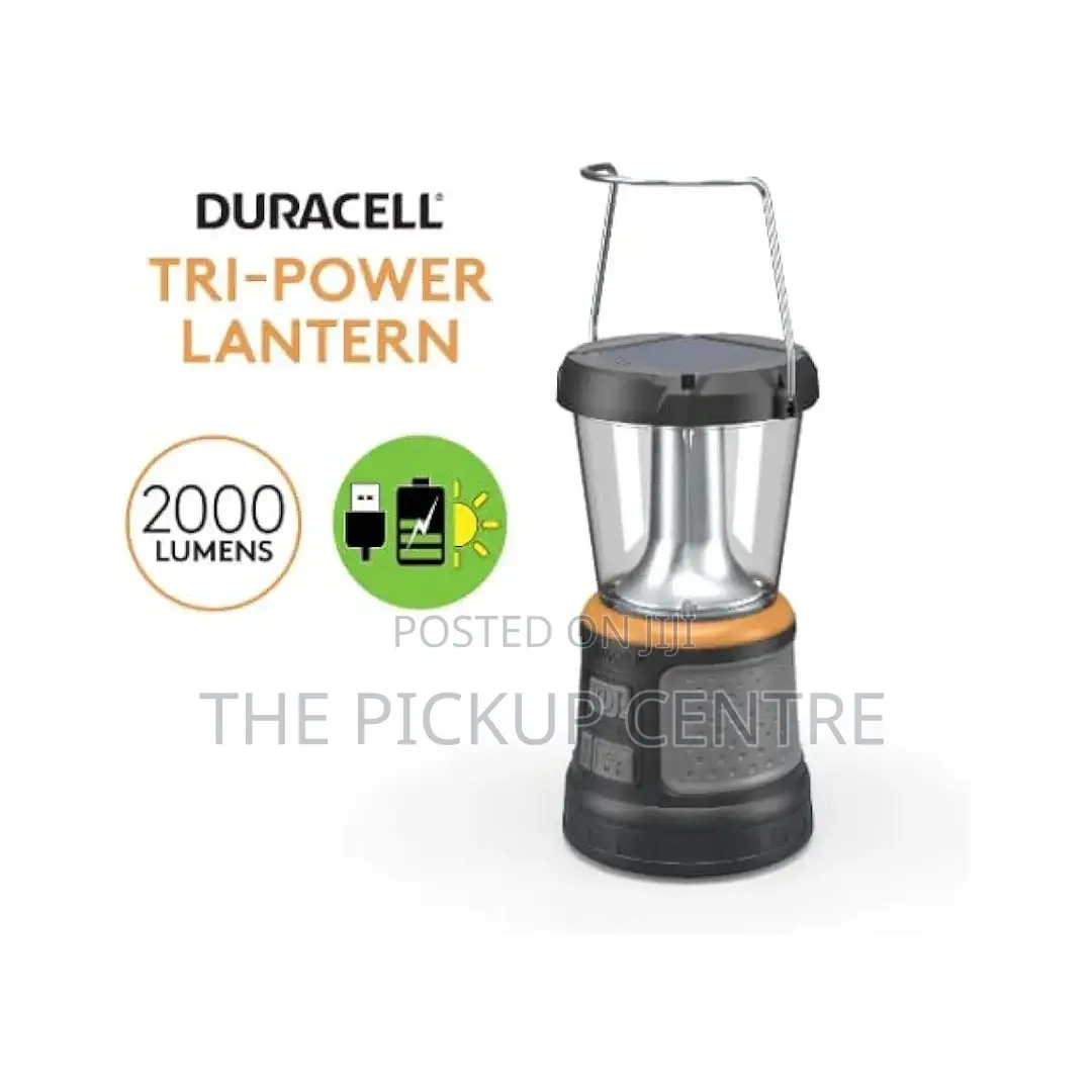 Duracell 2000 Lumen Tri-Power Rechargeable Lantern/Solar/Bat