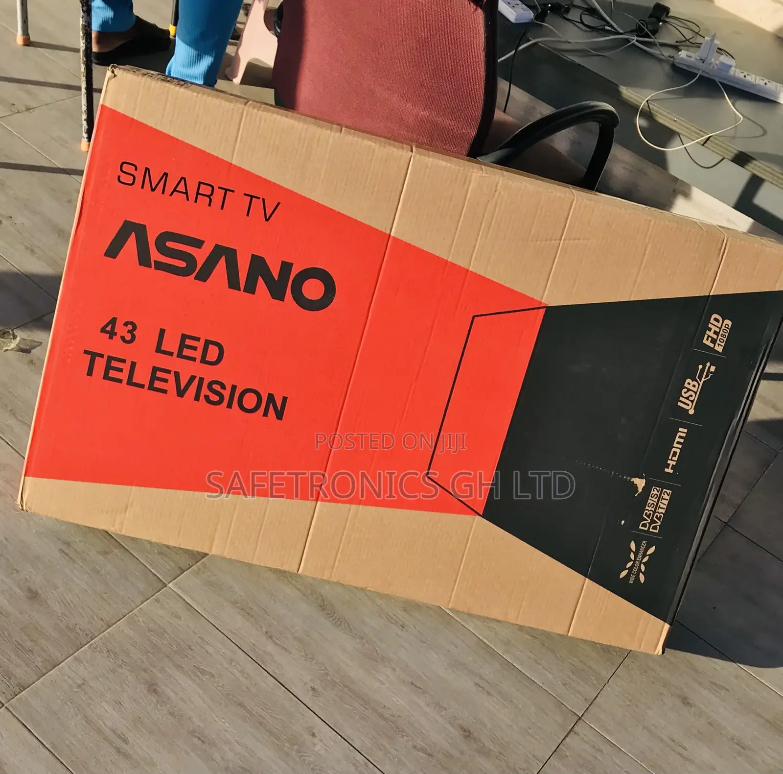 Original Asano 43 Inch Led Smart Black Tv