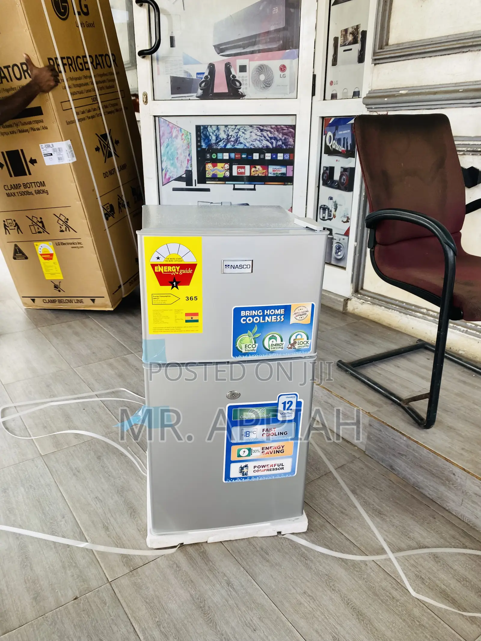 Nasco Top Freezer Electric Fridge(Nasf2-120)Gray.