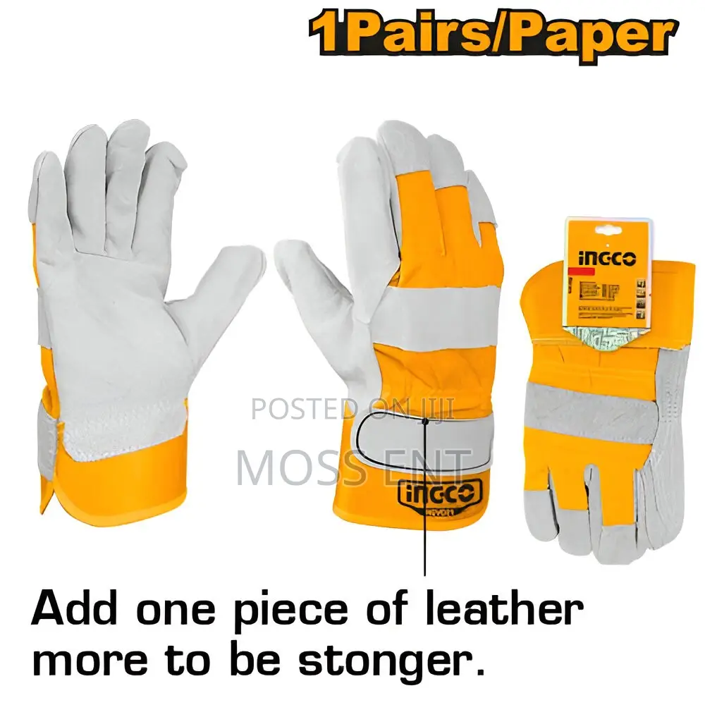 Leather Gloves 10.5" - Hgvc01