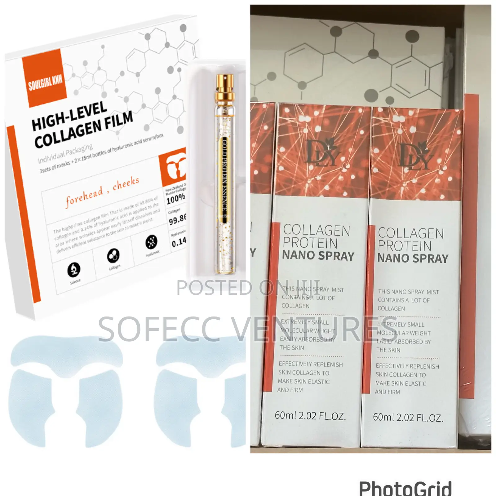 High Level Collagen-Film+Hyaluronic Acid Serum+Nano Spray
