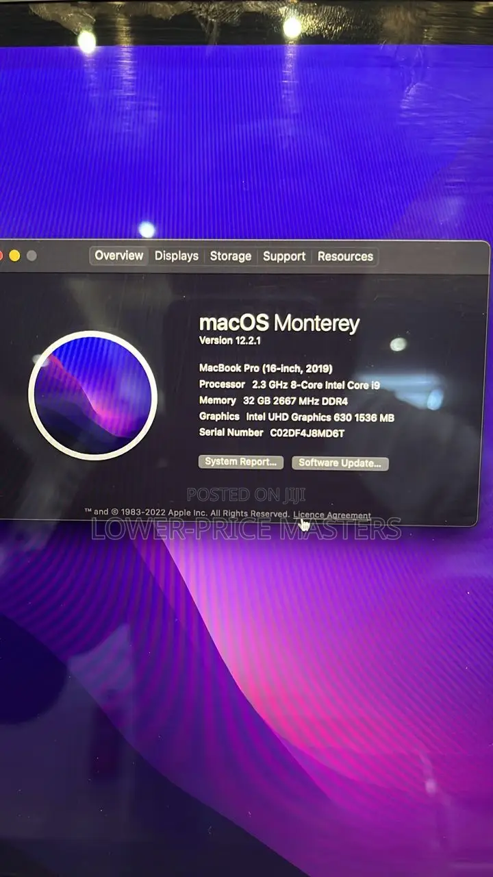 New Laptop Apple MacBook Pro 2019 32GB Intel Core I9 SSD 1T